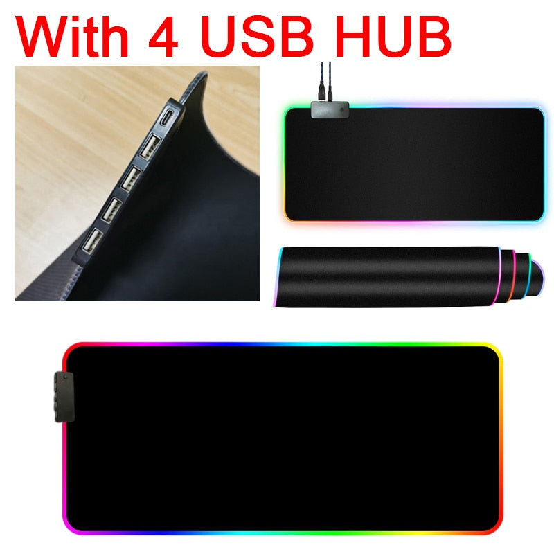 JVE Marketing™ RGB Mouse Pad with Cable