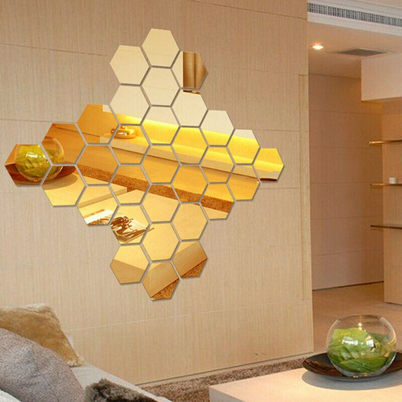 JVE Marketing™ Hexagon Home Decor Mirror